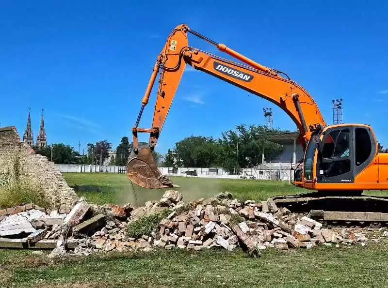 las obras de reconversión del Campo Municipal de Deportes