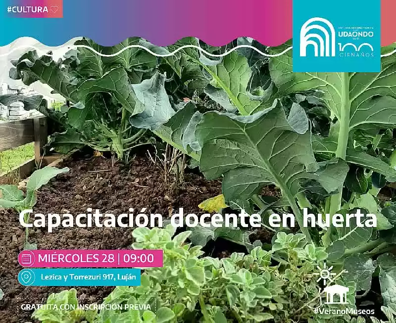 Capacitan a docentes sobre huerta en el Udaondo