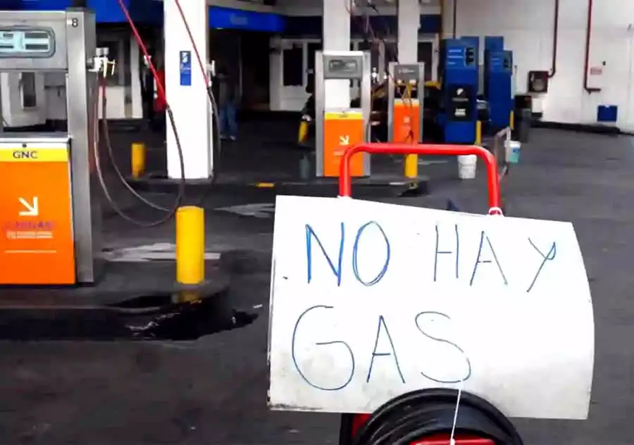 Sin gas por frío