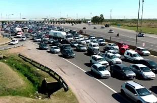 Tránsito turistas con recambio