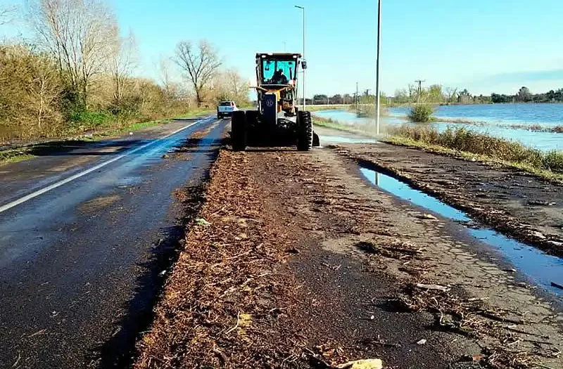 Vialidad trabaja en la ruta 5