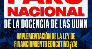 Universidades convocan a un paro docente nacional de 72 horas