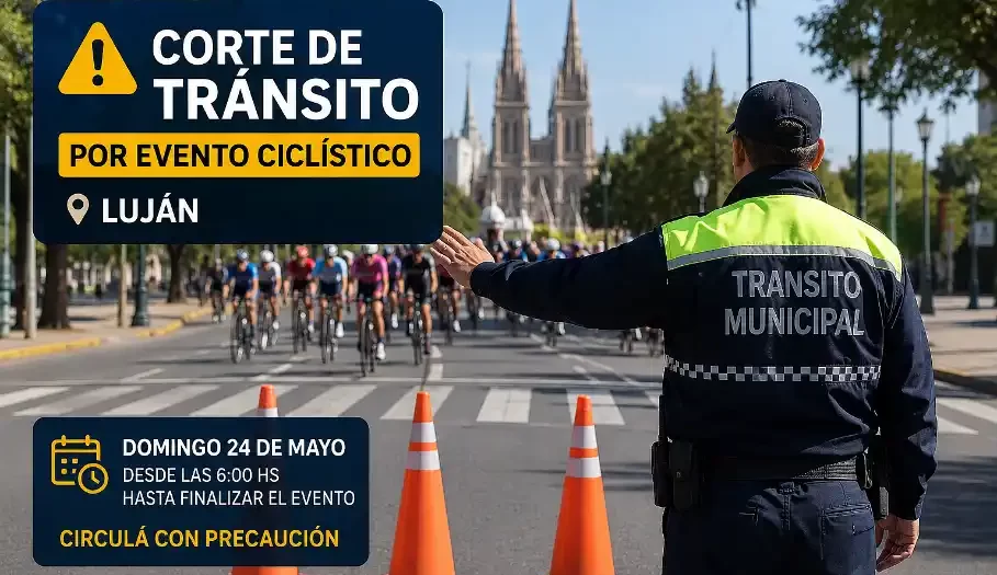 Cortes de tránsito por la Vuelta a Luján