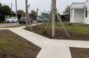 veredas en el CAPS del barrio Padre Varela