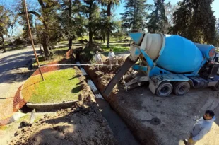Parque Ameghino: avanzan las obras para mejorar los espacios verdes