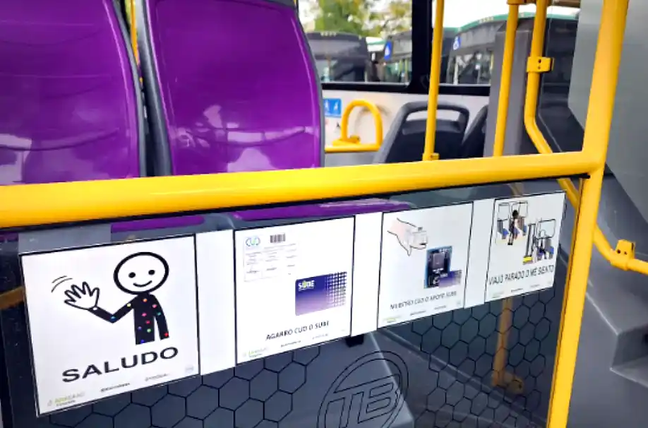 Transporte público: la Provincia suma pictogramas para mejorar la accesibilidad 2 Transporte público: la Provincia suma pictogramas