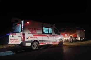Bomberos en el siniestro de la ruta