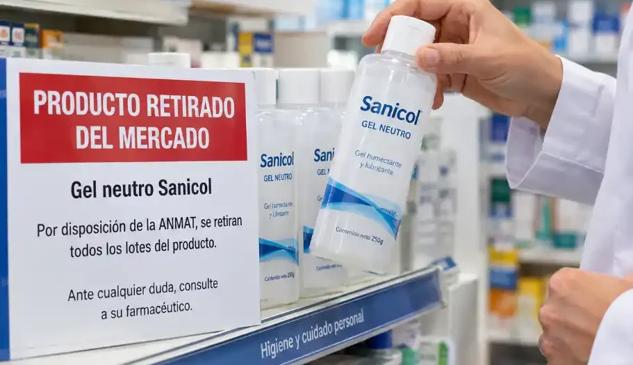 ANMAT retira del mercado el gel neutro Sanicol