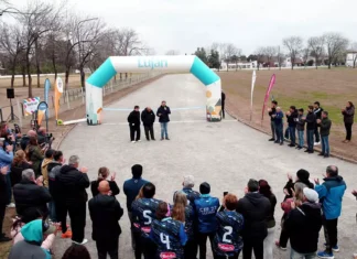 Quedó lista la renovada pista de atletismo del Polideportivo Pista Polideportivo
