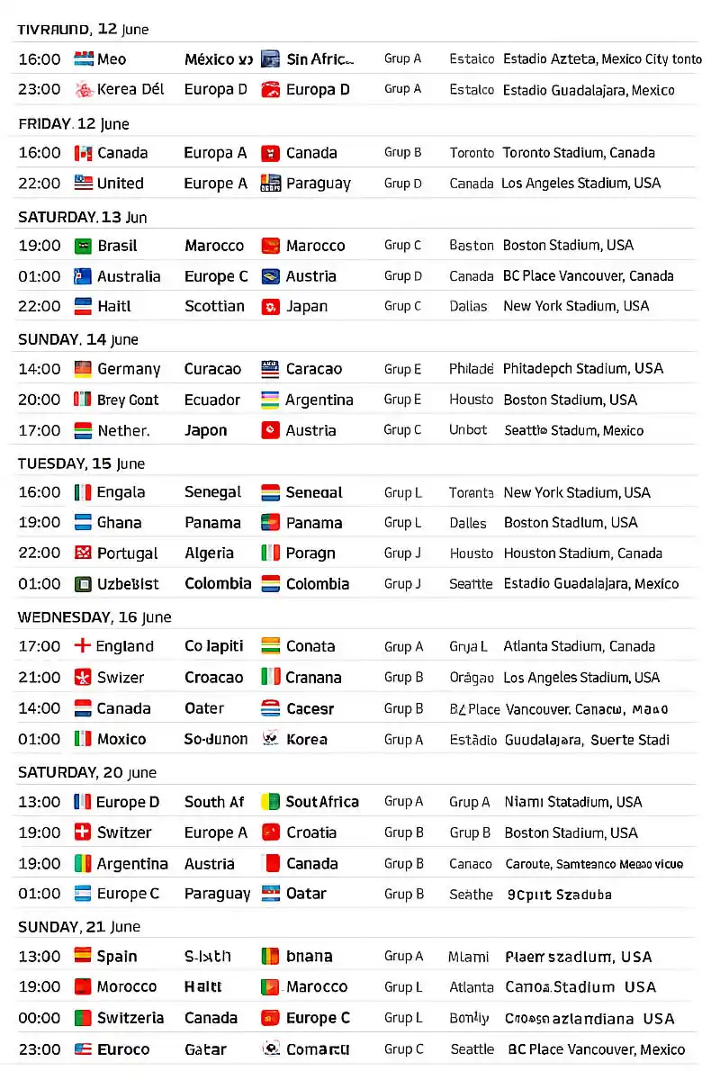 fixture mundial 2026
